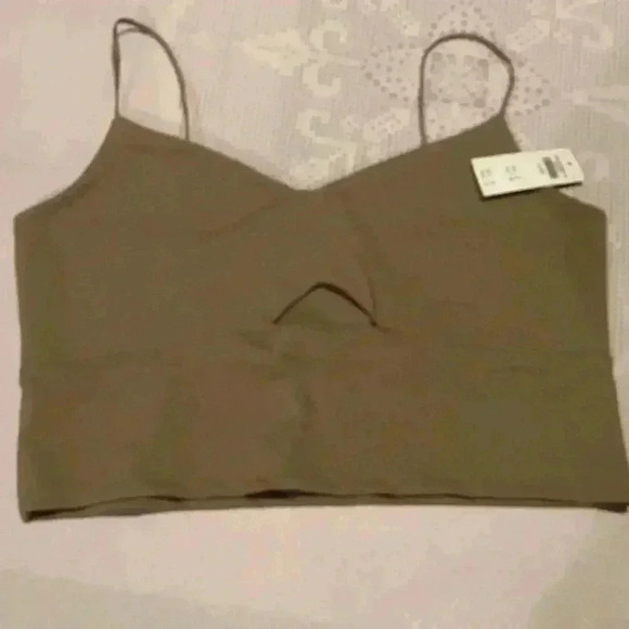 Abercrombie & fitch brown crop top with cut out XL - Picture 5 of 6